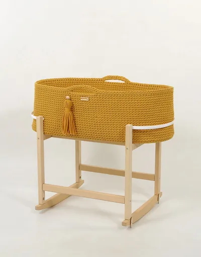 Kosz Mojżesza Boho Handmade Kołyską Musztardowy TUM-TUM