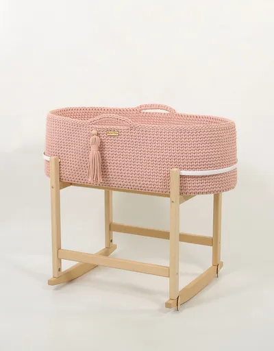 Kosz Mojżesza Boho Handmade Kołyską Pastel Pink TUM-TUM