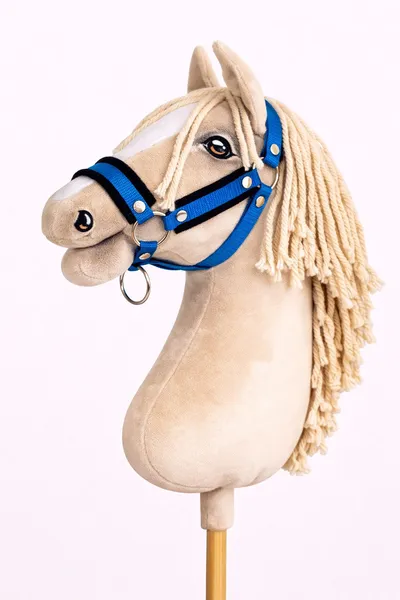 Kantar Regulowany Dla Konia Hobby Horse Czarnym TUM-TUM - Niebieski