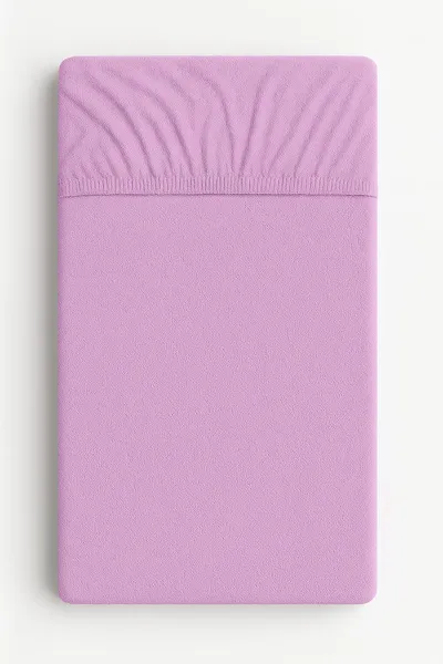 Prześcieradło Frotte Gumką Do Łóżeczka 120x60cm TUM-TUM - Fioletowe