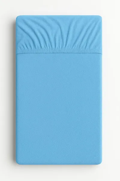 Prześcieradło Frotte Gumką Do Łóżeczka 120x60cm Niebieskie TUM-TUM