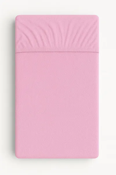 Prześcieradło Frotte Gumką Do Łóżeczka 140x70cm TUM-TUM Dla Dzieci - Różowe
