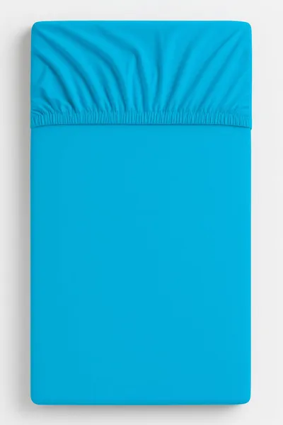 Prześcieradło Bawełniane Gumką Do Łóżeczka 120x60 cm TUM-TUM - Turkusowe