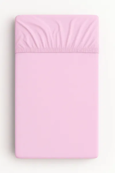 Prześcieradło Bawełniane Gumką Do Łóżeczka 120x60 cm TUM-TUM - Różowe