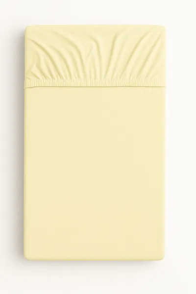 Prześcieradło Bawełniane Gumką Do Łóżeczka 120x60 cm TUM-TUM - Kremowe