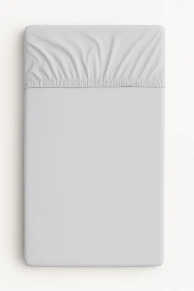 Prześcieradło Bawełniane Gumką Do Łóżeczka 120x60 cm TUM-TUM - Szare