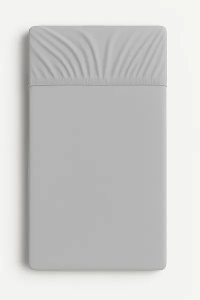 Prześcieradło Jersey Bawełna Gumką Do Łóżeczka 140x70cm TUM-TUM - Szare