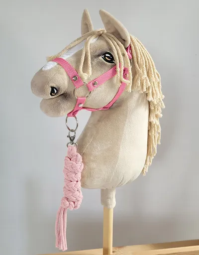 Uwiąz Dla Konia Hobby Horse Pleciony Ze Sznurka TUM-TUM - Różowy