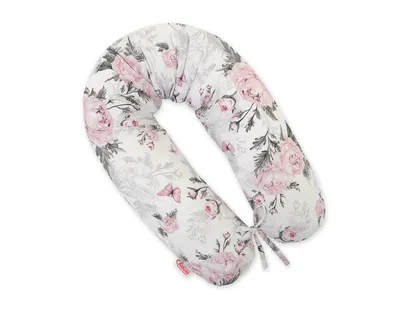 Bawełniana Poszewka Do Poduszki Ciążowej Longer Romantic Peonies TUM-TUM