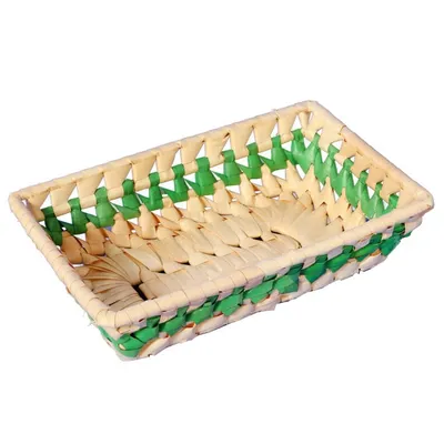 Koszyczek Na Pieczywo Prostokątny 17cm - Zielony