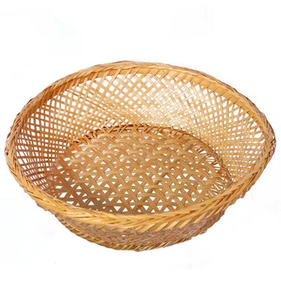 Koszyk Na Pieczywo Z Bambusa, Okrągły 22cm, Kolor - Beżowy