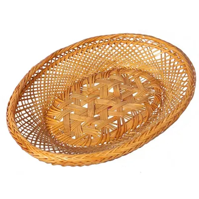 Koszyk Na Pieczywo Z Bambusa, Owalny, 18x14cm, Kolor - Kremowy