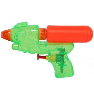 Pistolet Na Wodę 15cm - Kompaktowy Strzelający Wodą - Zielono-Czerwony