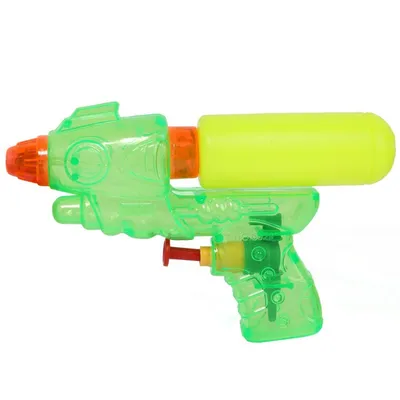Pistolet Wodny: Mini Zabawka Śmigus-Dyngus 15cm, Kolor - Zielono-Żółty