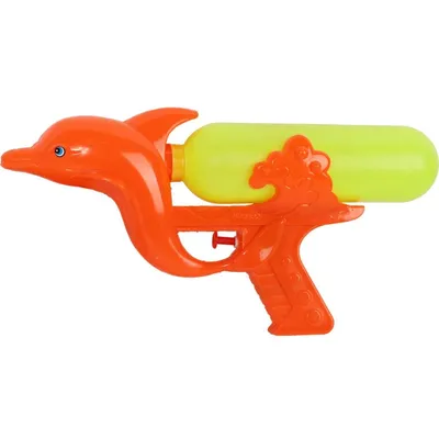 Innowacyjny Pistolet Na Wodę Z Odwróconym Pojemnikiem - Pomarańczowy Delfinek, 30cm