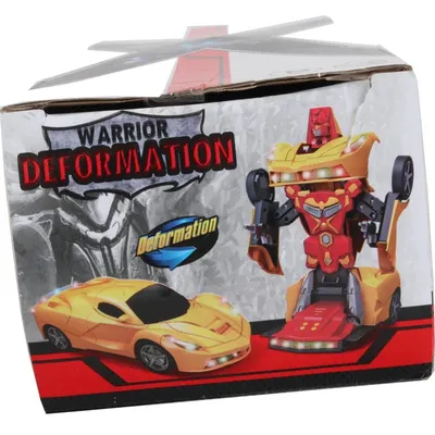 Czerwony Transformer Bumblebee - Zabawka Samochód Robot Na Baterie