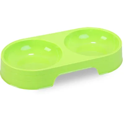 Podwójna Miseczka Dla Małego Psa 200 ml - Zielona