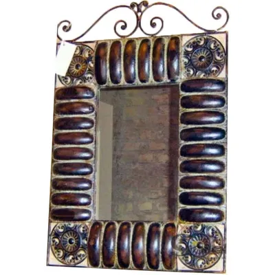 Lustro Prostokątne Z Metaloplastyki 80x54cm - Czarne