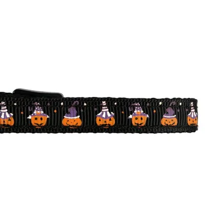 Obroża Ze Wzorem HALLOWEEN - Czarna