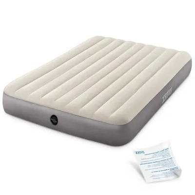 Materac Welurowy Do Spania Dwuosobowy Dmuchany 203x152 cm INTEX 64103