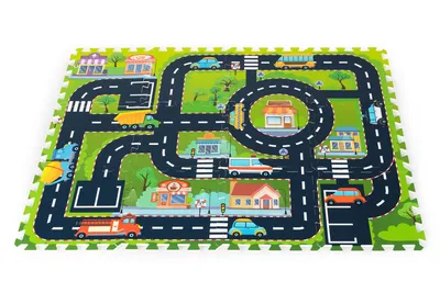 Mata Edukacyjna Piankowa Dla Dzieci Puzzle Miasto Ulice Drogi