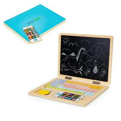 Zabawka Edukacyjna Magnetyczna Laptop Litery Cyfry Premium