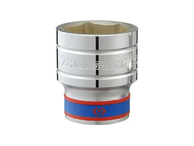 Nasadka Krótka 6-KĄTNA Chromowana 1/2'' 18mm KING TONY