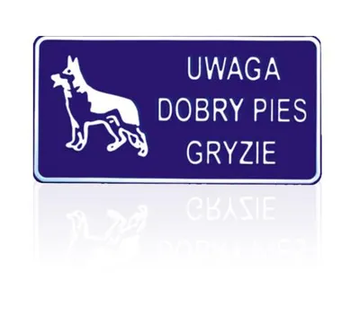 Tablica 15*29CM Uwaga Dobry Pies Gryzie