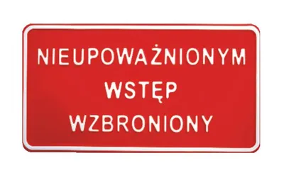 Tablica 15*29CM Nieupoważnionym Wstęp Wzbroniony
