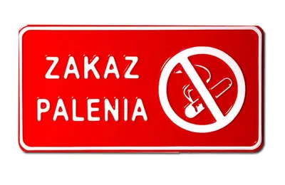 Tablica 15*29CM Zakaz Palenia