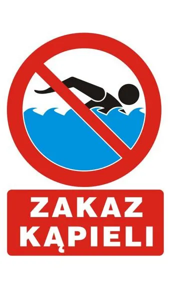 Tablica 35*25CM Zakaz Kąpieli