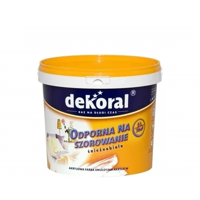 Emulsja Lateksowa Wewnętrzna DEKORAL Akrylit W Plus BIAŁ.10L