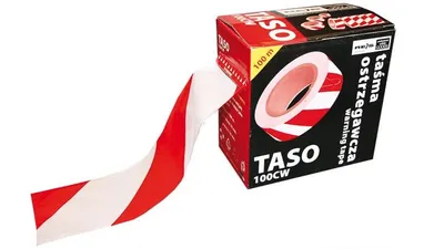 Taśma Ostrzegawcza W Podajniku 70MM*100MB Biało-Czer
