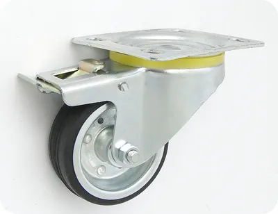 Koło Metal-Guma 80mm Obudowa Skrętna+hamulec 6H