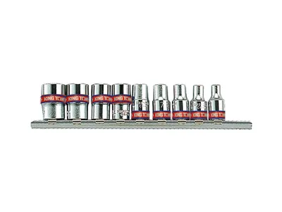 Komplet Nasadek Calowych 1/4 6-KĄTNE 9 Sztuk 5-32MM KING TONY