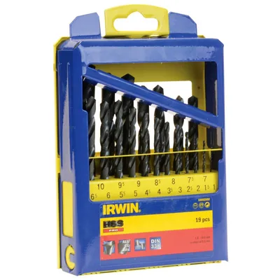 Komplet Wierteł Do Metalu HSS PRO 19 Sztuk 1-10MM IRWIN