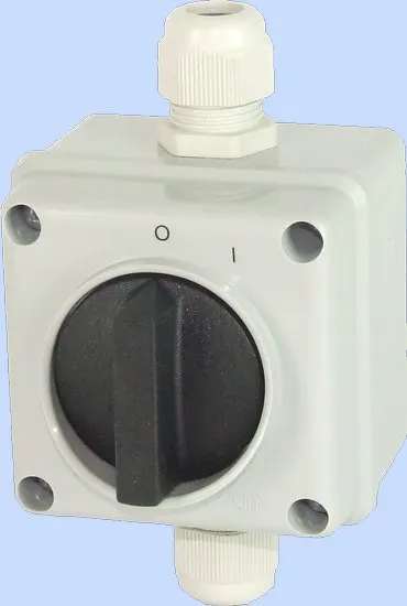 Łącznik Krzywkowy 0-I 1P 12A IP44 Łuk E12-53 W Obudowie ELEKTROMET