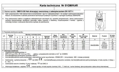 Hak Skracający Sworzniowy Z Zabezpieczeniem 7/8MM G8 WLL2T
