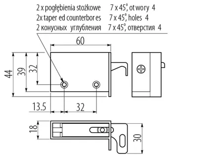 Zawieszka Kuchenna Nowa P/L (2 Szt.) - Biała