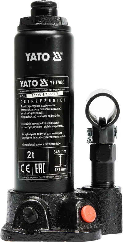 Podnośnik Hydrauliczny Słupkowy 2T YATO