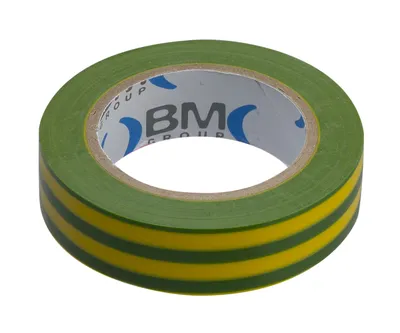 Taśma Elektroizolacyjna 10M*15MM BM GROUP - Żółto-Zielona