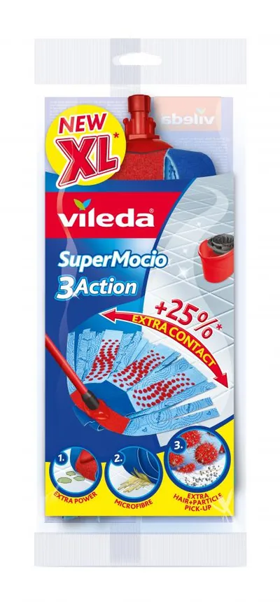 VILEDA Zapas Do Mopa Supermocio 3ACTION Velour