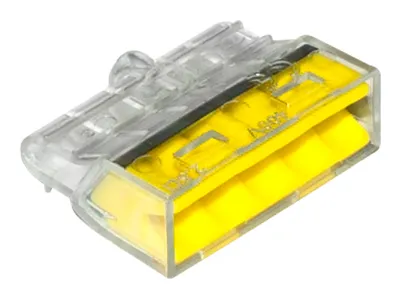 Szybkozłączka 5*0,5-2,5MM2 Transparentna/Żółty 10 Sztuk EPM