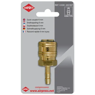 Szybkozłącze Z Wyjściem Na Wąż 6 mm AIRPRESS