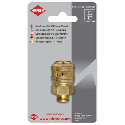 Szybkozłącze Z Gwintem Zewnętrznym 1/4'' AIRPRESS