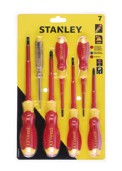 Zestaw Wkrętaków VDE 7 szt. 2PZ+4SL+TESTER STANLEY