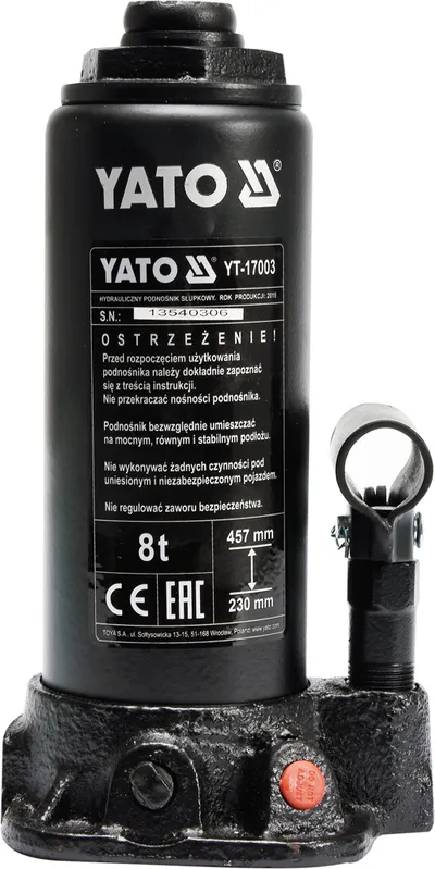 Podnośnik Hydrauliczny Słupkowy 8T YATO