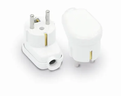 Wtyczka Kątowa Rozbieralna Uni-Schuko, 2P+Z, 16A, 250V VOLTEO - Biała