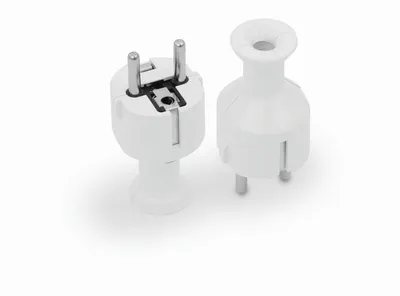 Wtyczka Prosta Rozbieralna Uni-Schuko, 2P+Z 16A, 250V VOLTEO - Biała