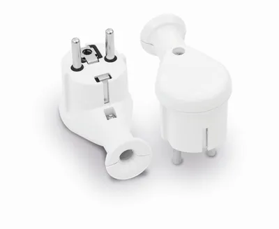 Wtyczka Kątowa Rozbieralna Uni-Schuko, 2P+Z 16A, 250V VOLTEO - Biała